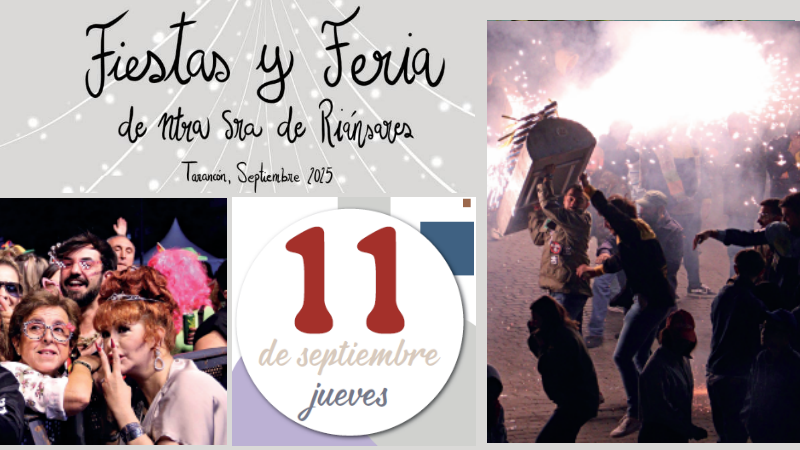 Programación del jueves 11 de septiembre de las Fiestas y Feria de Ntra. Sra. de Riánsares de Tarancón 2025