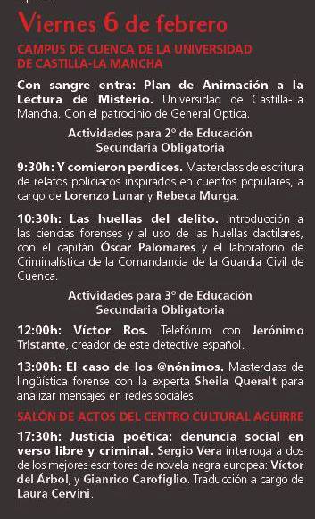 Programación del viernes 6 de febrero del Festival Las Casas Ahorcadas en Cuenca