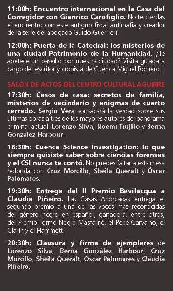 Programación del viernes 6 de febrero por la tarde del Festival Las Casas Ahorcadas en Cuenca