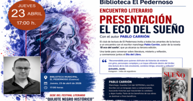 El Pedernoso celebra el Día del Libro con un encuentro literario junto a Pablo Carrión