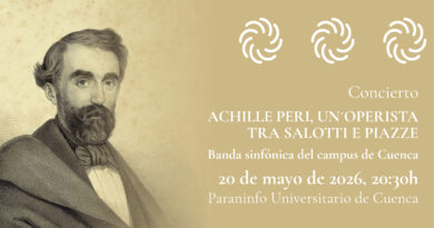 El Paraninfo de Cuenca acogerá un concierto para recuperar la obra del compositor italiano Achille Peri