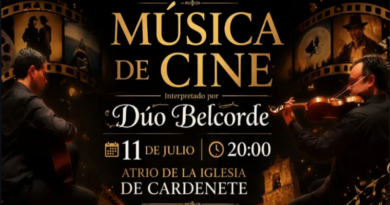 Dúo Belcorde llevará la música de cine al atrio de la iglesia de Cardenete