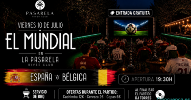 La Pasarela River Club prepara una noche especial para vivir el España-Bélgica del Mundial 2026 La Pasarela River Club prepara una noche especial para vivir el España-Bélgica del Mundial 2026