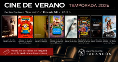 El cine de verano regresa a Tarancón con ocho películas para disfrutar bajo las estrellas
