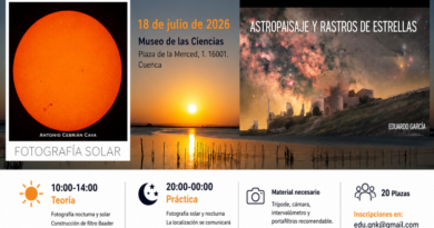 El Museo de las Ciencias será escenario de un taller de fotografía solar y astrofotografía