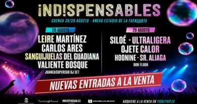 Salen a la venta nuevas entradas para el sábado 29 de Indispensables Cuenca 2026