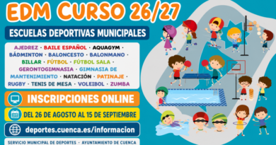 El Ayuntamiento inicia el plazo de preinscripción para las Escuelas Deportivas Municipales