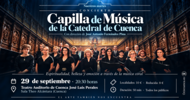 La Capilla de Música de la Catedral de Cuenca ofrece un concierto coral en el Auditorio el 29 de septiembre La Capilla de Música de la Catedral de Cuenca ofrece un concierto coral en el Auditorio el 29 de septiembre