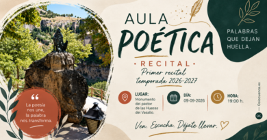 El Aula Poética de Cuenca arranca la temporada 2026-2027 con un recital al aire libre en el Monumento al Pastor