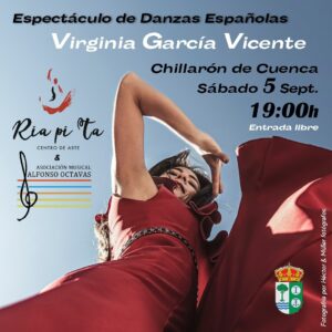 Cartel del espectáculo de danzas españolas de Riá Pi Ta en Chillarón de Cuenca