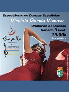 Cartel del espectáculo de danzas españolas de Riá Pi Ta en Chillarón de Cuenca