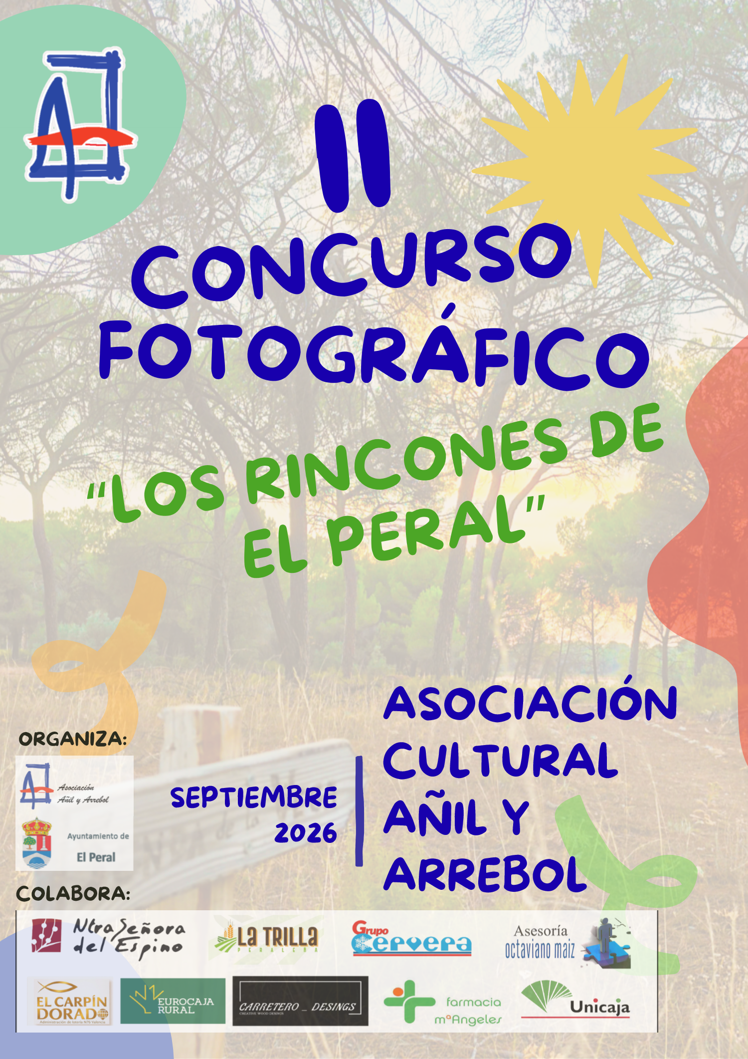 Cartel del II Concurso de Fotografía Añil y Arrebol, El Peral