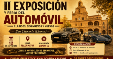 San Clemente acoge el 12 de septiembre su II Exposición y Feria del Automóvil con ruta de clásicos al Santuario de Rus