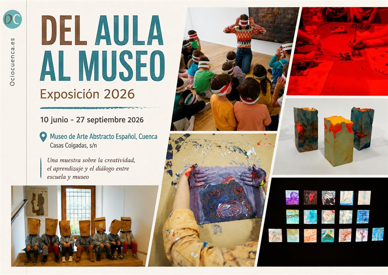 Del aula al museo 2026 – Museo de Arte Abstracto Espanol de Cuenca Cartel de la exposicion Del aula al museo 2026 en el Museo de Arte Abstracto Espanol de Cuenca