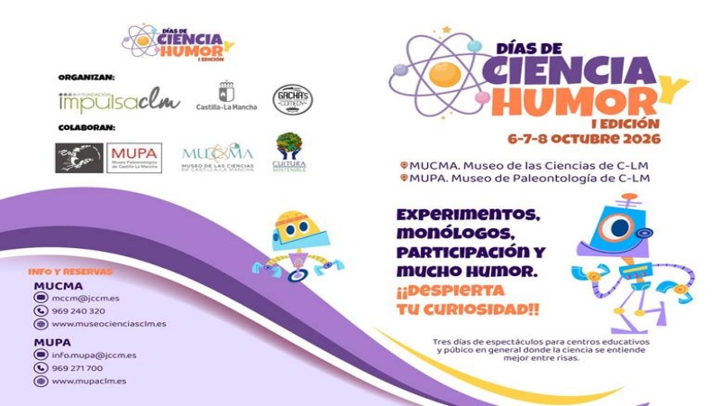 dias-ciencia-humor-cuenca-2026-p Cartel de los Dias de Ciencia y Humor 2026 en Cuenca