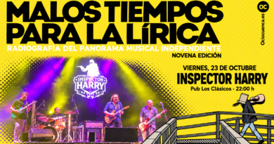 Inspector Harry presenta «Terciopelo Rosa» en el cierre de «Malos Tiempos para la Lírica»