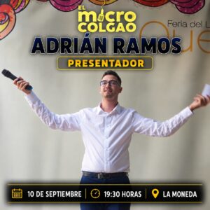 Adrián Ramos, presentador de El Micro Colgao