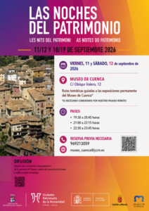 Cartel de Las Noches del Patrimonio 2026 en el Museo de Cuenca