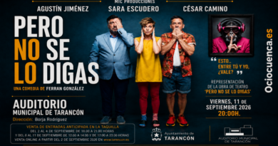 Agustín Jiménez, Sara Escudero y César Camino llevan a Tarancón la comedia ‘Pero no se lo digas’