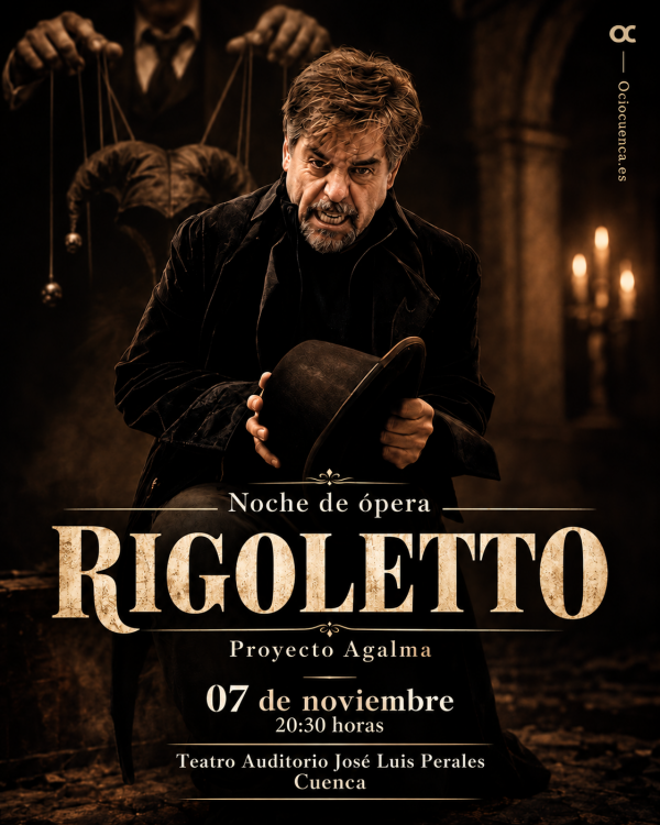 Cartel de Rigoletto, Proyecto Agalma, en el Auditorio de Cuenca