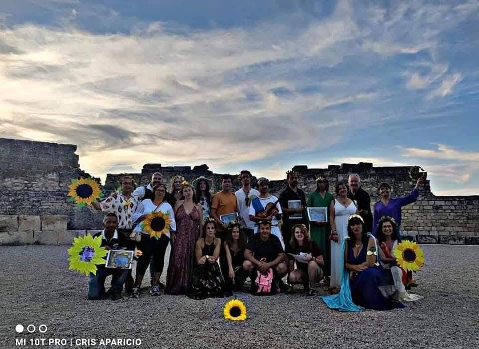 Poetas participantes en Saelices Versum en el Parque Arqueológico de Segóbriga