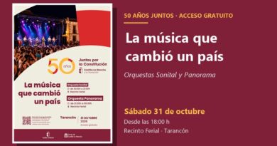 Cartel del concierto de «50 años juntos» en Tarancón con las orquestas Sonital y Panorama