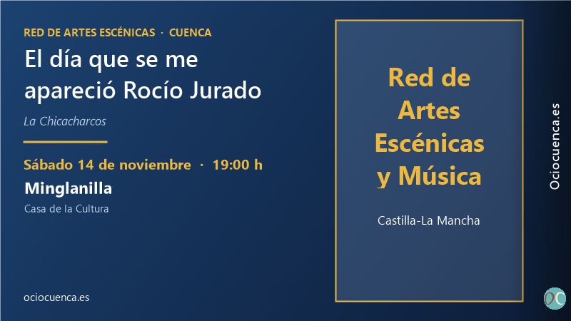 «El día que se me apareció Rocío Jurado», de La Chicacharcos, en Minglanilla: Red de Artes Escénicas de Castilla-La Mancha
