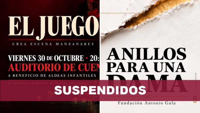 El Auditorio de Cuenca suspende «El juego» y «Anillos para una dama» por el accidente ferroviario de Urda