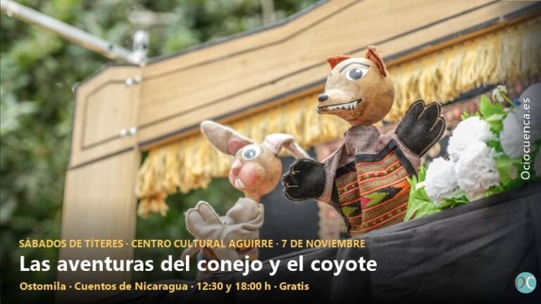 «Las aventuras del conejo y el coyote»: los cuentos de Nicaragua de Ostomila llegan a los Sábados de Títeres el 7 de noviembre