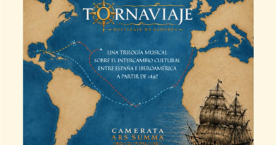 Cartel del concierto solidario Tornaviaje de la Camerata Ars Summa en Horcajada de la Torre.