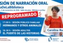 Carolina Rueda aplaza al 5 de noviembre su narración oral en la Biblioteca Luis Rius de Tarancón