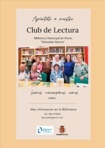 Cartel del Club de Lectura de la Biblioteca Municipal de Huete «Sebastián Huerta»