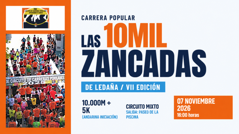 Ledaña celebrará su VII edición de Las 10 Mil Zancadas el 7 de noviembre