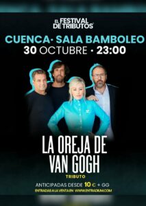 Cartel del tributo a La Oreja de Van Gogh en la Sala Bamboleo de Cuenca