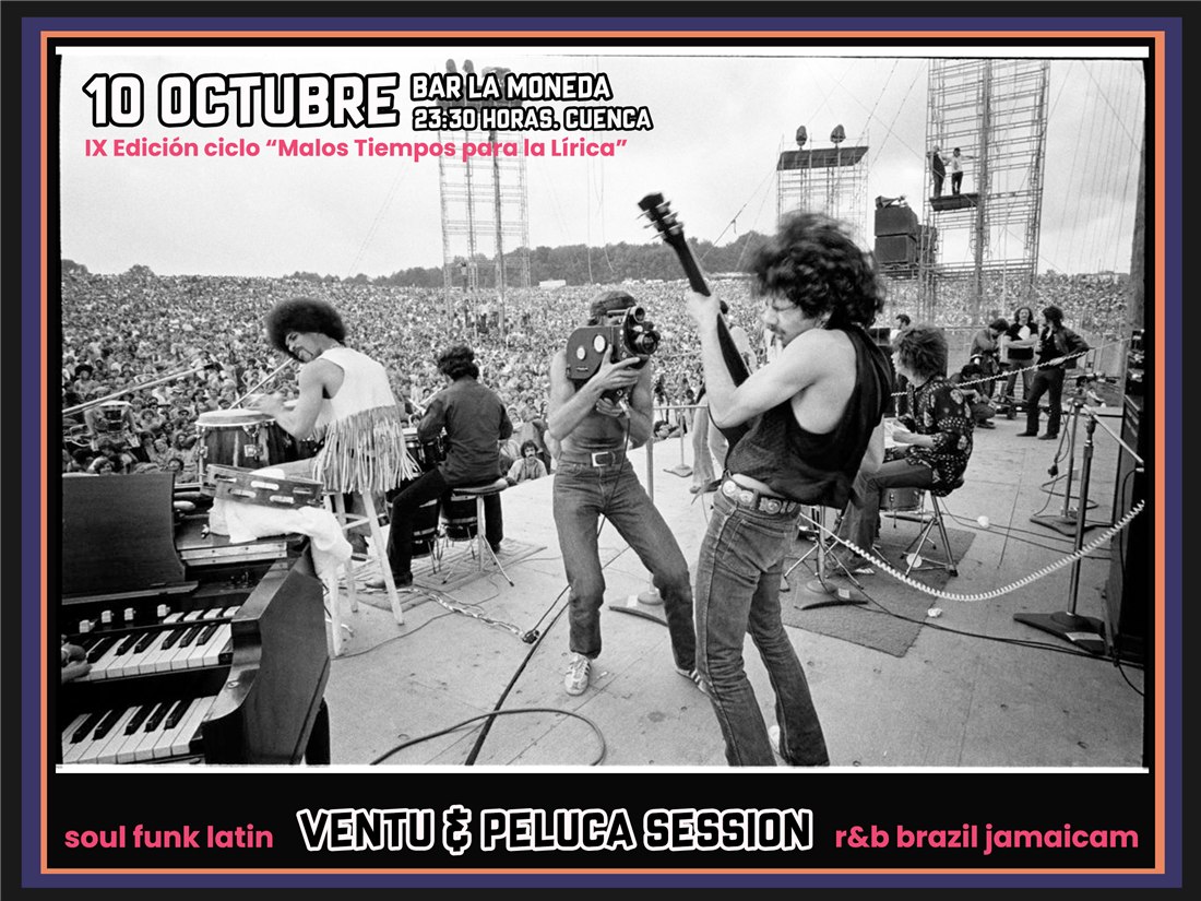 Cartel de la Ventu & Peluca Session, el 10 de octubre de 2026 en el Pub La Moneda de Cuenca
