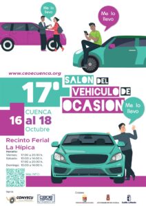 Cartel del 17º Salón del Vehículo de Ocasión de Cuenca, del 16 al 18 de octubre de 2026 en el recinto ferial de La Hípica
