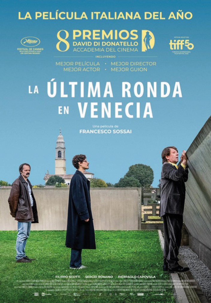 Cartel de «La última ronda en Venecia», de Francesco Sossai, en el Cineclub Chaplin de Cuenca