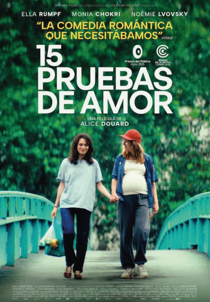 Cartel de «Quince pruebas de amor», de Alice Douard, en el Cineclub Chaplin de Cuenca