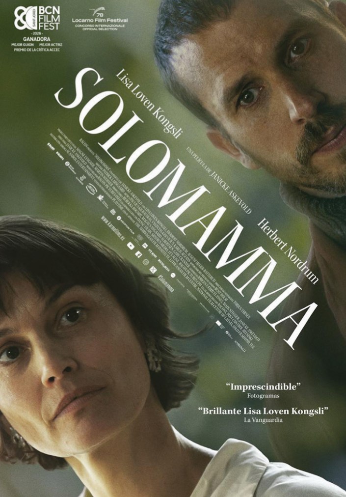 Cartel de «Solomamma», de Janicke Askevold, en el Cineclub Chaplin de Cuenca