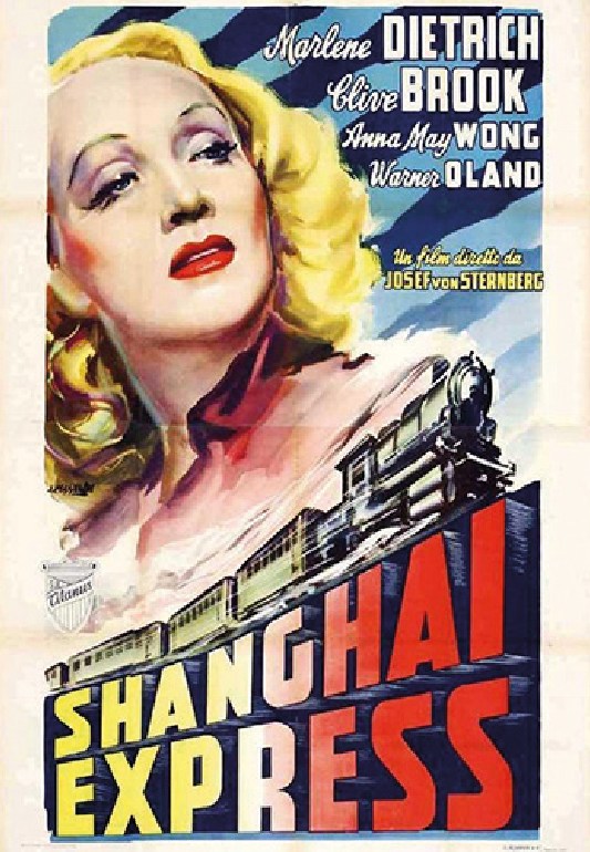 Cartel de «El expreso de Shanghai», de Josef von Sternberg, en el Cinefórum Chaplin de Cuenca