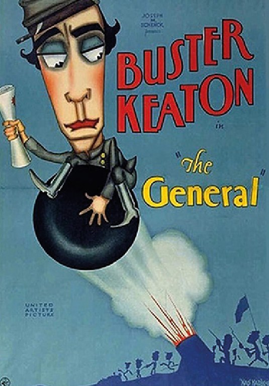 Cartel de «El maquinista de la General», de Buster Keaton y Clyde Bruckman, en el Cinefórum Chaplin de Cuenca