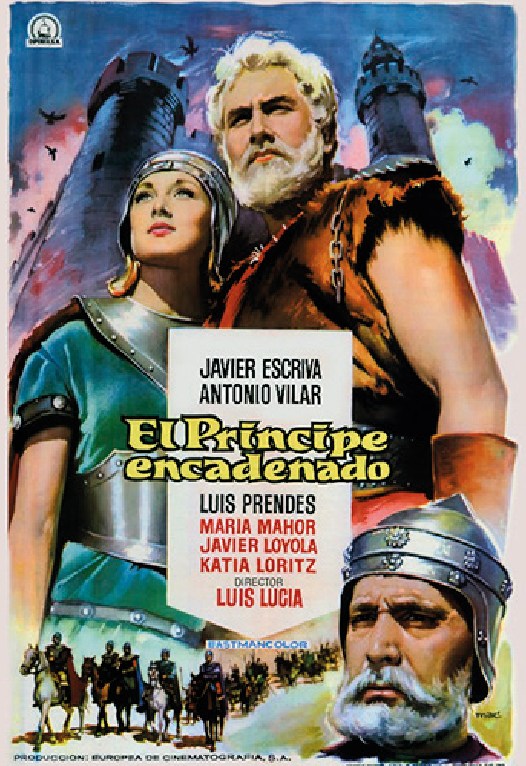 Cartel de «El príncipe encadenado», de Luis Lucia, en el Cinefórum Chaplin de Cuenca