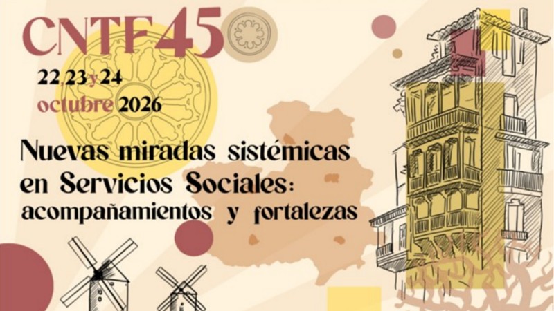 Cartel del 45.º Congreso Nacional de Terapia Familiar, 22, 23 y 24 de octubre de 2026 en Cuenca