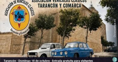 Concentración de vehículos clásicos en Tarancón por el 18.º aniversario de la asociación, el 18 de octubre de 2026