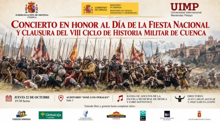 Un concierto gratuito en el Auditorio de Cuenca clausura el VIII Ciclo de Historia Militar y celebra el Día de la Hispanidad