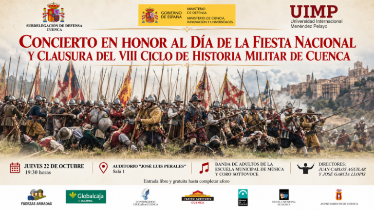 Un concierto gratuito en el Auditorio de Cuenca clausura el VIII Ciclo de Historia Militar y celebra el Día de la Hispanidad