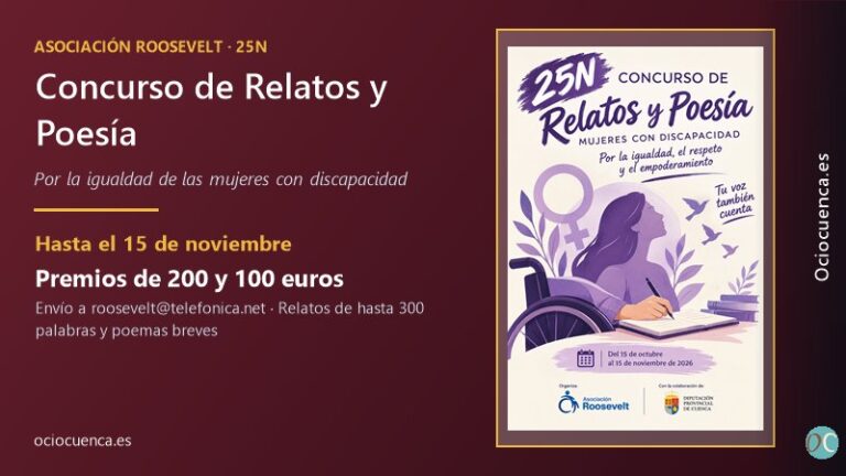 La Asociación Roosevelt convoca un concurso de relatos y poesía por el 25N centrado en las mujeres con discapacidad