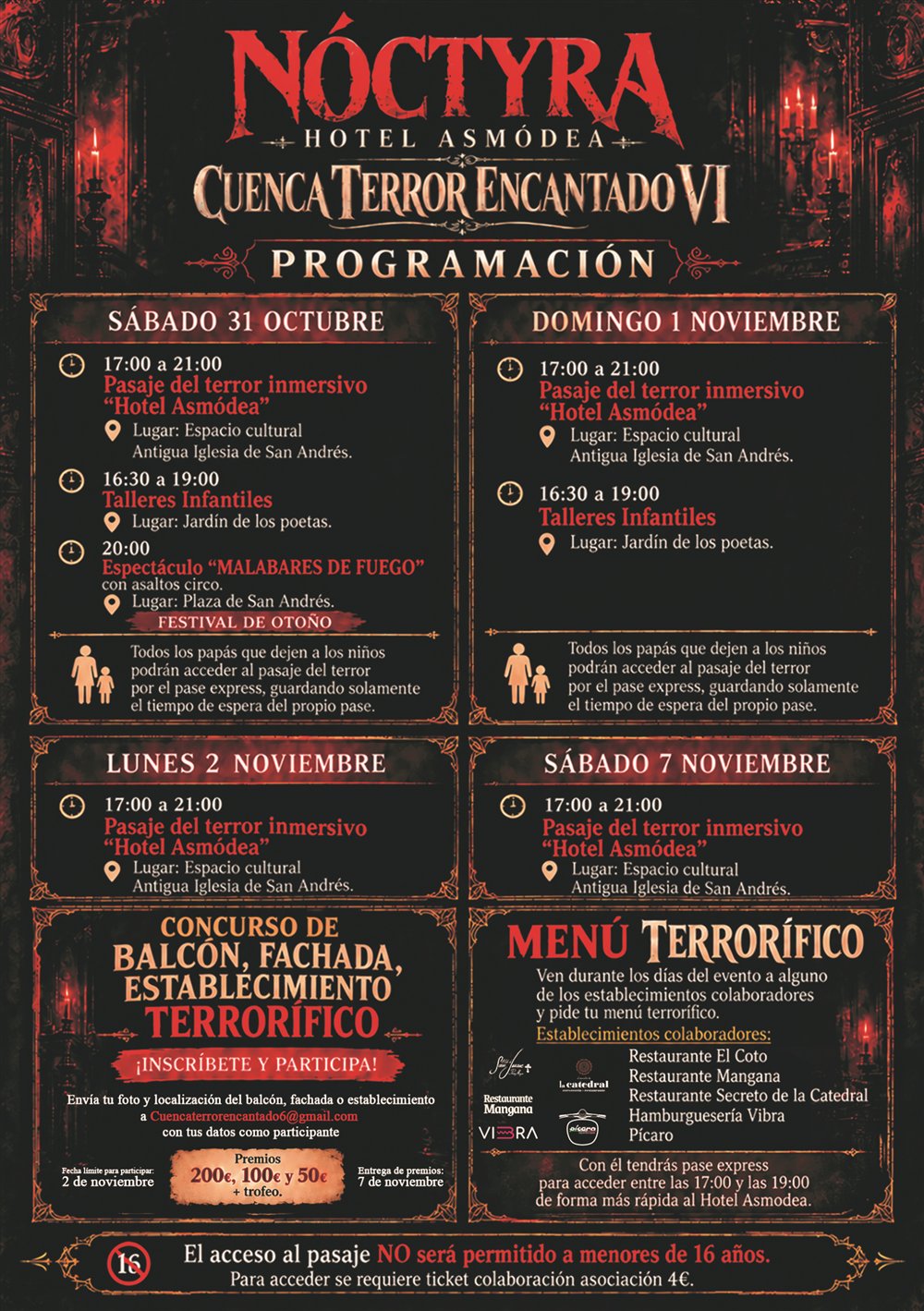 Programación de Cuenca Terror Encantado VI: Nóctyra, Hotel Asmódea