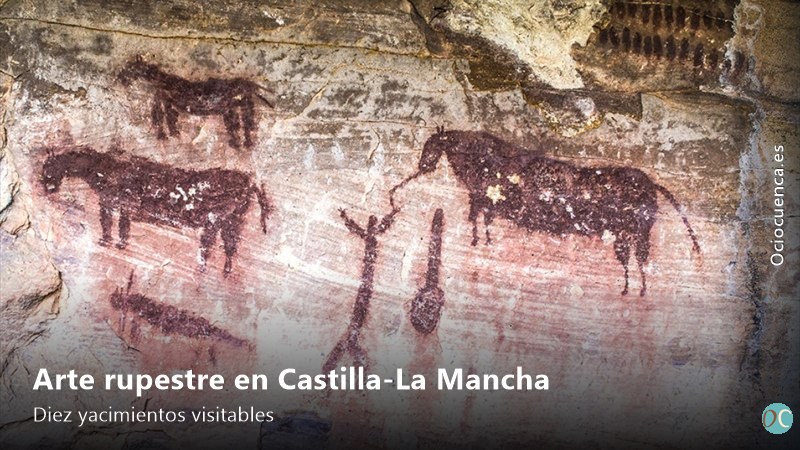 Pinturas rupestres del abrigo de Selva Pascuala, en Villar del Humo (Cuenca)
