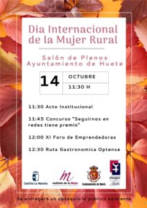 Cartel del Día Internacional de la Mujer Rural en Huete